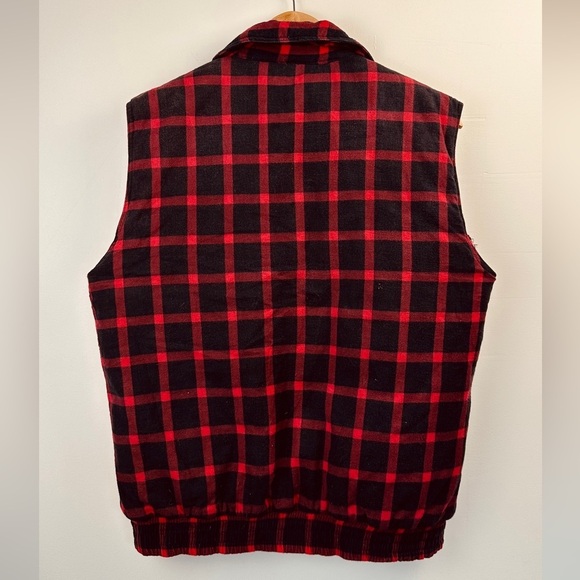Vintage Hunters Club Plaid Vest - Size L - padded  lining - made in Canada - Picture 4 of 8